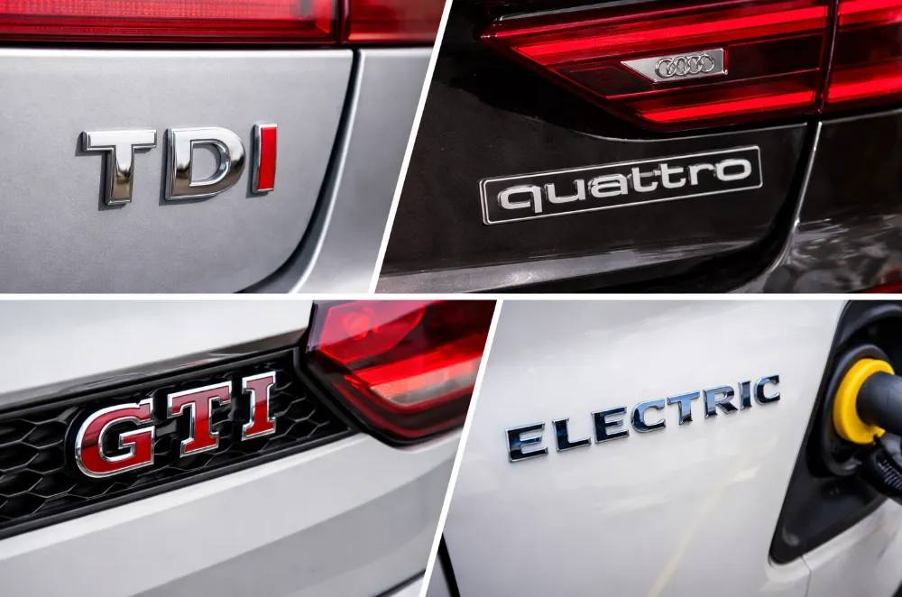 Oznaczenia na samochodach – co oznaczają skróty typu 4x4, TDI, GTI?