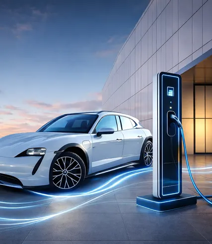 ładowanie samochodu elektrycznego