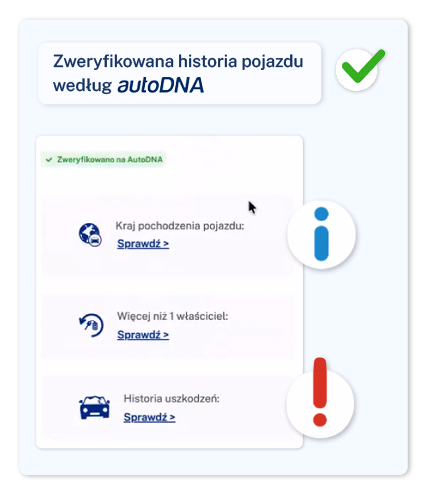 zweryfikowana historia pojazdu autoDNA