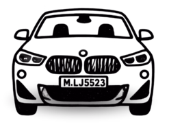 Używane BMW w leasingu schemat przodu samochodu