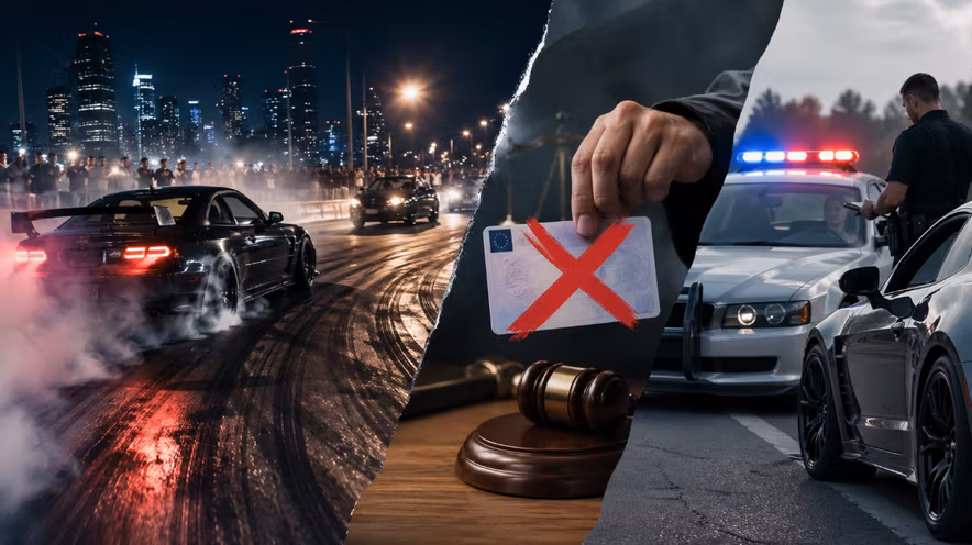 Drift i nielegalne wyścigi? Za te błędy od razu stracisz prawo jazdy!