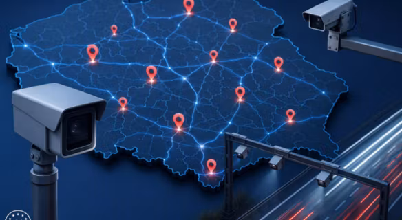 Mapa fotoradarów i odcinkowych pomiarów prędkości w Polsce