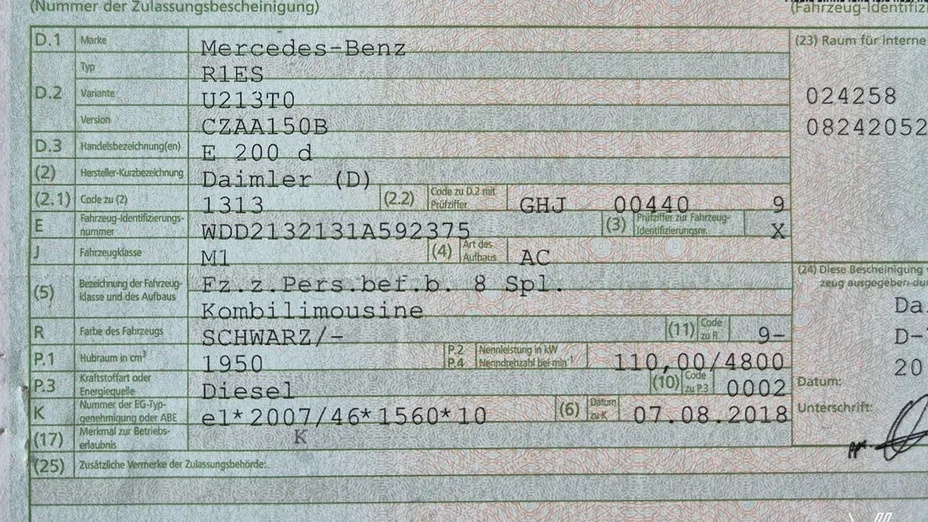 MERCEDES-BENZ E Klasa -