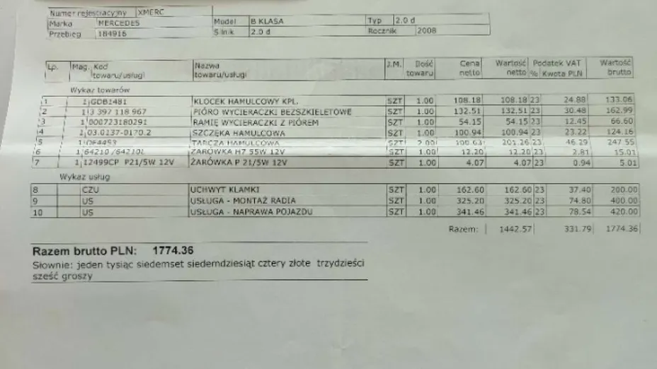 MERCEDES-BENZ B Klasa -