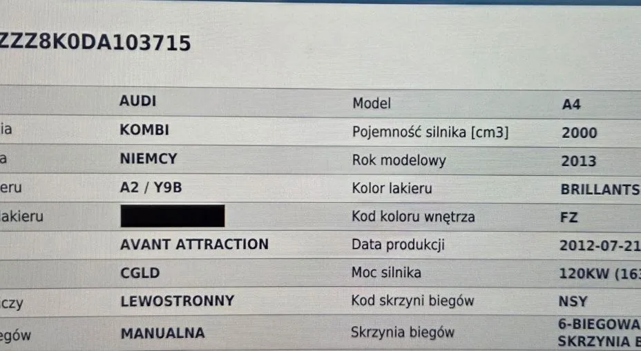 AUDI A4 A4 2.0 TDI DPF